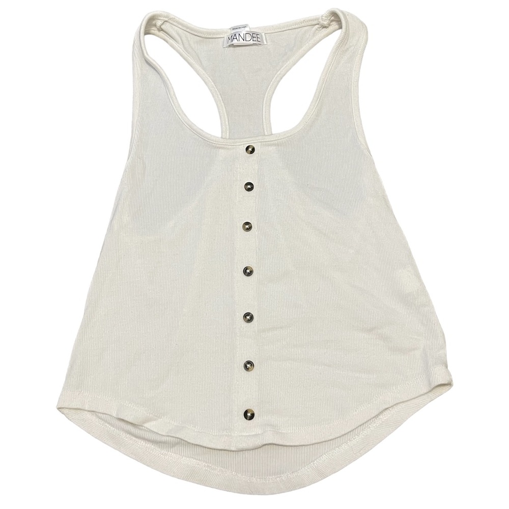 White button Tank Top